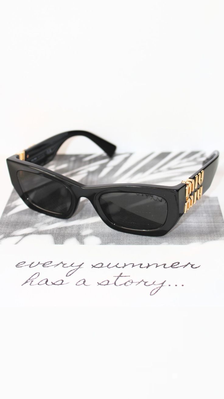 Miu Miu Logo Black Sunglasse