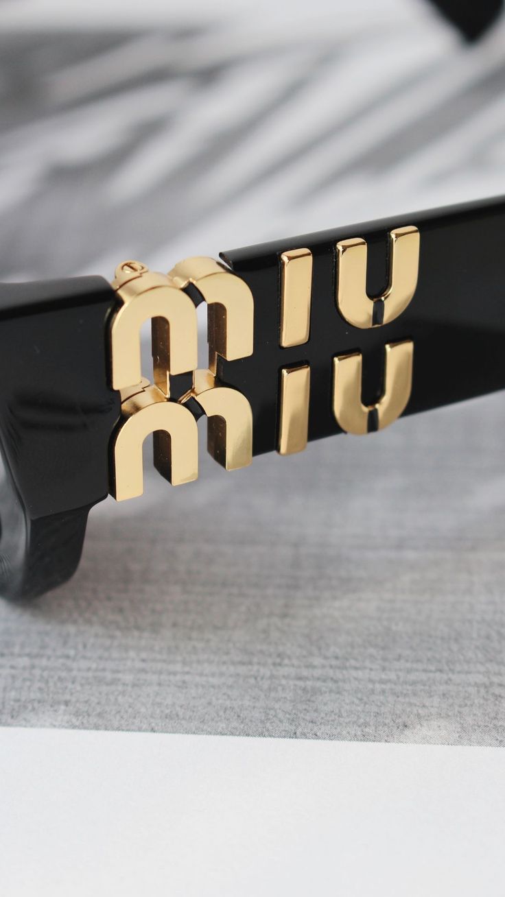 Miu Miu Logo Black Sunglasse